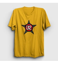 Presmono Unisex Sarı Star U2 T-Shirt 121120tt (Sarı)