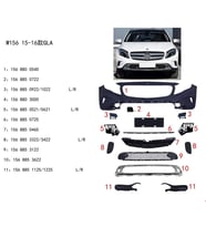 MERCEDES - ÖN TAMPON SET GLA W156 2013-