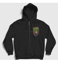 Presmono Unisex Siyah Hands The Devil Wears Prada Fermuarlı Kapüşonlu Sweatshirt 423530tt