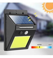 Solar 48 LED Bahçe Lambası - Geniş Açılı Panel - Duvara Monte