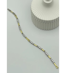 Çelik Mix Taşlı Bileklik - 25-blk102