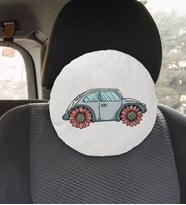 BK Gift Klasik Araç Tasarımlı Yuvarlak Araç Koltuk Yastığı-4