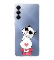 PrintiFy Samsung Galaxy A16 Uyumlu Kamera Korumalı Coolcat Tasarımlı Şeffaf  Silikon Kılıf