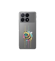 Poco X6 Pro ile uyumlu Splash arı tasarımlı şeffaf silikon kılıf