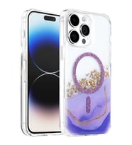 Onegif iPhone 14 Pro Max Lotus Simli Magsafe Kapak - Mor
