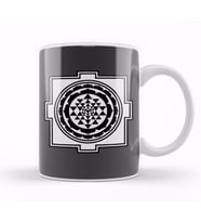 Hinduism Sri Yantra Kupa Bardak Porselen
