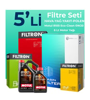 Filtron Mercedes E220 Dizel Filtre Bakım Seti Motul Motor Yağlı (2023-2025) 5 Li