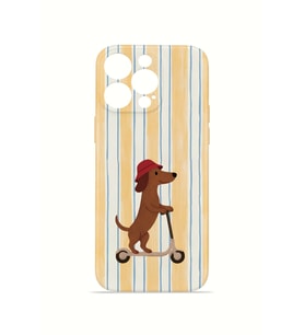 iPhone 13 Pro Vorian İnce Kamera Korumalı Mika Kılıf Dachshund Riviera