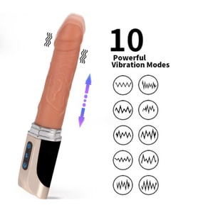 Süper Otomatik Damarlı Ileri Geri Hareketli 10 Farklı Titreşim Modlu Vibratör Penis