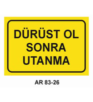 İŞ GÜVENLİĞİ UYARI LEVHASI 1 ADET PVC 21 X 29CM