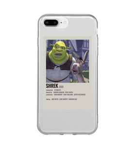 Iphone 7 Plus / 8 Plus Uyumlu Shrek Minimalsit Poster Desenli Şeffaf Telefon Kılıfı