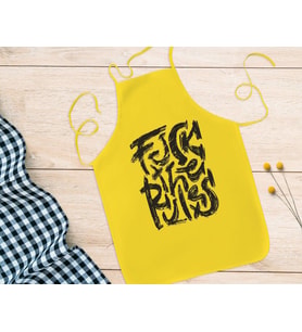 BK Gift Fcuk Tasarımlı Sarı Mutfak Önlüğü Aşçı Hediyesi, Arkadaşa Hediye-2