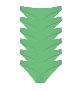 Mulvxbrf Brf02 6 Adet Süper Eko Set Likralı Kadın Slip Külot Yeşil (Mulvix)