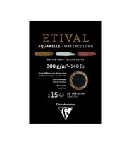 Clairefontaine Etival Siyah Suluboya Blok 300 gr. 15 Yp. A5 