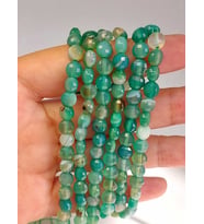Akik Taşı YASSI Faset Kesim Dizi 6x4mm (42840)