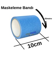 Maskeleme Kağıt Bant Geniş taban bandı 100mmx20mt Mavi