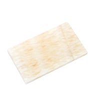 Dekoratif Sunumluk Beyaz Dalgalar Doğal Mermer Taş - 27x16 cm