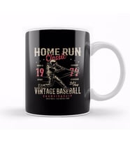 Home Run Vintage Baseball Championship Kupa Bardak Porselen