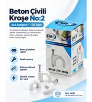 Beton Çivili Kroşe No:2 (2x4 Antigron) – 100 Adet