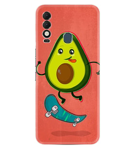 Tecno Spark 8T Kılıf Silikon Desen Özel Seri Avokado Skate 1741