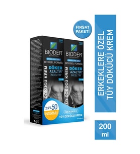 BİODER TÜY DÖKÜCÜ KREM ERKEK 100 ML 2'Lİ