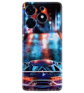 Tecno Spark 10 Pro Kılıf Silikon Desen Özel Seri Neon Cars 1724