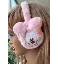 Pembe Peluş Tüylü Soğuktan Koruyucu Kışlık Kulaklık