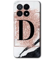 Poco x6 Pro Kılıf HD Desen Baskılı Kılıf - Pembe Mermer Desenli D Harfi