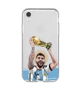 Iphone XR Uyumlu Lionel Messi Arjantin Tasarımlı Şeffaf Telefon Kılıfı