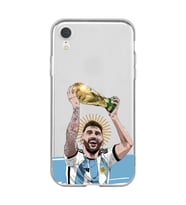 Iphone XR Uyumlu Lionel Messi Arjantin Tasarımlı Şeffaf Telefon Kılıfı