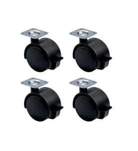 Büyük Plastik Tablalı Frenli - 50MM HKS128 - 4 Adet