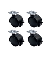 Büyük Plastik Tablalı Frenli - 50MM HKS128 - 4 Adet