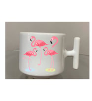 Flamingo Görselli Latte Fincanı