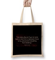 Dystopian Live Your Life To Prevent From Breaking Quote Bez Çanta Uzun Saplı