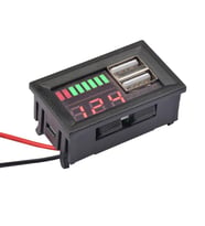 DİGİTAL AKÜ DİJİTAL VOLTAJ SEVİYE ÖLÇER 12V 2X USB CIKISLI POWERMASTER PM-23278