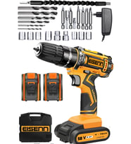 Eisenn Germany Technology 58 V 10 AH V-TECH Çift Akülü Şarjlı Vidalama Matkap + Usta Setli