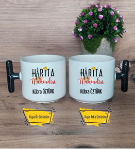 Harita Mühendisi Kupa Bardak T Siyah Kulplu Mühendisler Günü Hediye
