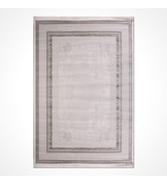 Makine Kaymaz Yıkanabilir Bej Bordürlü Triko Salon Halısı Mutfak Halısı Koridor Halısı Yolluk BM06