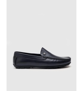 Hakiki Deri Lacivert Erkek Loafer