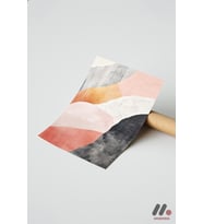 Pastel Soyut Manzara, Çerçevesiz Yüksek Kalite Duvar Afişi - Modern Ev Dekorasyonu
