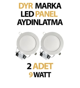 Sıva Altı Led Panel Aydınlatma 9 Watt Beyaz Işık Tasarruflu (Doğal Beyaz)