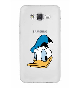 Samsung Galaxy J7 Core Kapak Donald Duck Tasarımlı Şeffaf Silikon Kılıf
