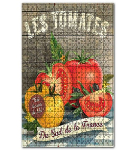Cakapuzzle Kırmızı Sarı Domates Afişi Görseli Puzzle Yapboz MDF (Ahşap) (120 Parça)