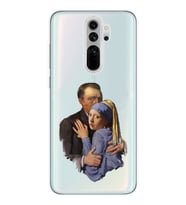Redmi Note 8 Pro Uyumlu Van Gogh & İnci Küpeli Kız Tasarımlı Şeffaf Telefon Kılıfı