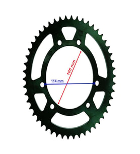 RACING XT125 R ARKA DİŞLİ 428-50T İÇ 105 MM 6 DELİK IND ÖM