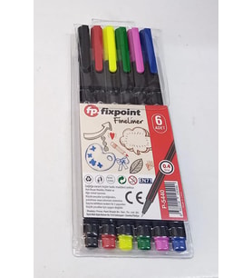 Fineliner 6 Lı İnce Uçlu Kalem 1 Paket 6 Renk 0.4 Mm Keçe Uçlu Kalem Renkli İşaretleme Yazı Kalemi