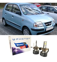 Hyundai Atos Led Xenon Uzun + Kısa Far Ampulü H4 Mono Yeni Seri Beyaz