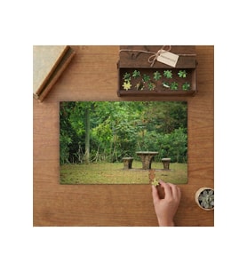 Ormandaki Piknik Alanı Tasarımı 240 parça Ahşap Puzzle Ahşap Kutuda MP00480
