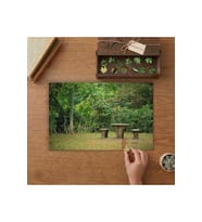Ormandaki Piknik Alanı Tasarımı 240 parça Ahşap Puzzle Ahşap Kutuda MP00480