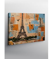 Kanvas Tablo Paris Ve Geometrik Sanat